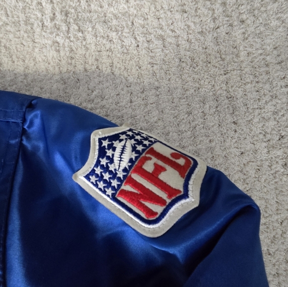 Vintage Starter NFL Los Angeles Rams Button Up Satin Jacket Size Men's Medium M - Picture 4 of 16